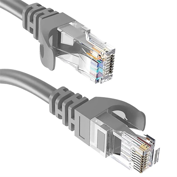 Ayt Fully G-505Z 2 Metre RJ45 Cat6 Patch Network Ethernet İnternet Kablosu Jack Soketleri Yakılı Hazır Kablo - 4