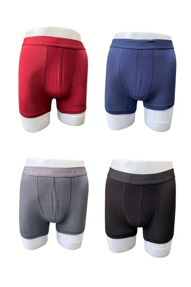 Erkek Karışık Pamuklu Esnek 4'lü Boxer Paketi 2304 - 6