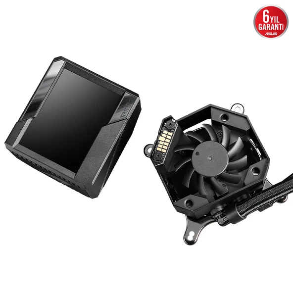 ASUS ROG RYUJIN III 360 ARGB EXTREME SIVI SOGUTUCU ASETEK EMMA GEN8 V2 POMPA, YÜKSEK HAVA AKISI VE STATIK BASINÇ IÇIN MANYETIK ARGB FANLAR 3.5" LCD DONANIM TAKIBI VE ÖZEL GIFLER - 2
