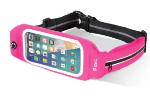 Ttec Easyfit Belt 4,7'' Telefon Cepli Spor Bel Çantası Pembe KUTUSU AÇIK SIFIR