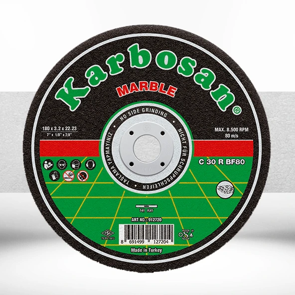 KARBOSAN 230 MERMER KESİCİ BOMBELİ - 25 ADET