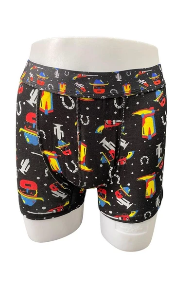 Erkek Karışık Pamuklu Esnek 4'lü Boxer Paketi 2304 - 5