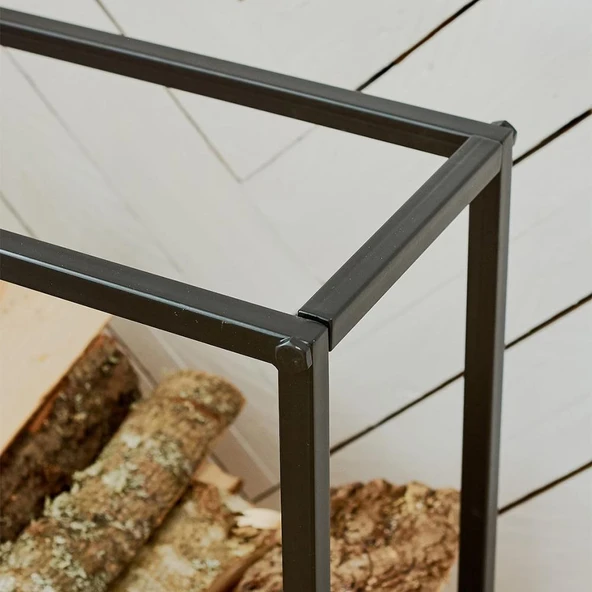 Şömine Kenarı Odunluk Soba Yanı Odunluk Metal Odunluk - 7