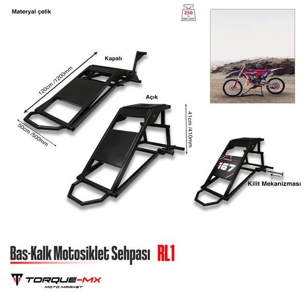 Torque-MX Bas-Kalk Motosiklet Sehpası RL1 - Resim 5