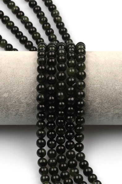 Kanada Yeşim (A Kalite) Doğal Taş Dizi 6 mm Küre Kesim ürün görseli