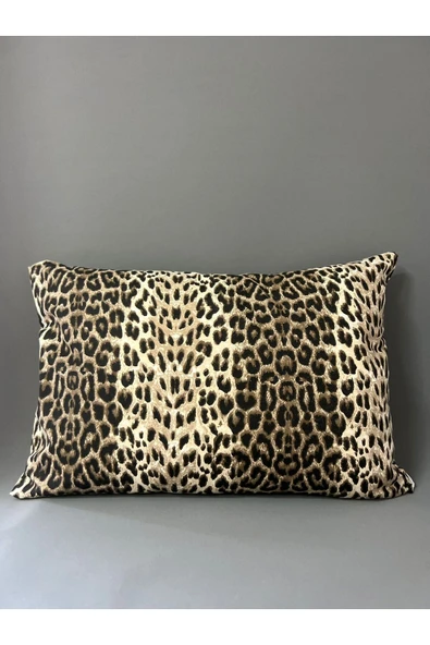 Shopyteks Leopar Desenli Fermuarlı Yastık Kılıfı 50x70 - 2 Adet