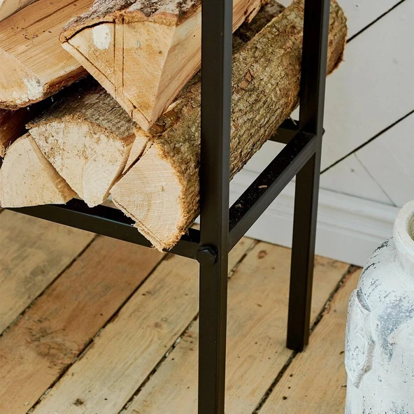 Şömine Kenarı Odunluk Soba Yanı Odunluk Metal Odunluk - 6