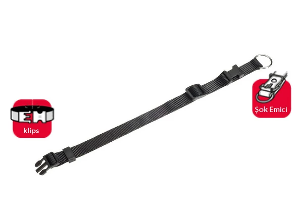 Karlıe Boyun Tasma 45-65cm Siyah ürün görseli