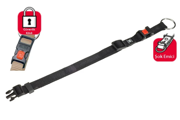 Karlıe Basıc Boyun Tasma M 40-55cm Siyah ürün görseli