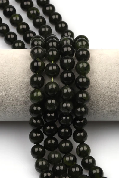 Kanada Yeşim (A Kalite) Doğal Taş Dizi 10 mm Küre Kesim - 1