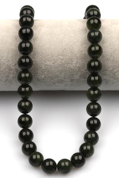 Kanada Yeşim (A Kalite) Doğal Taş Dizi 10 mm Küre Kesim - 2
