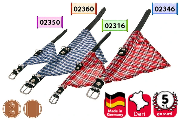 Karlıe Deri Bandanalı Boyun Tasma 62cm Kırmızı ürün görseli