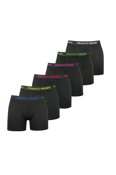 FRANCO RENZO Erkek 6'lı Lüx Kutulu Pamuklu Ve Likralı Boxer - 2