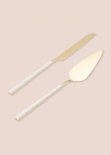 The Mia Bianco Pasta Servis Takımı Gold 2 Parça CKB 0250 - 2