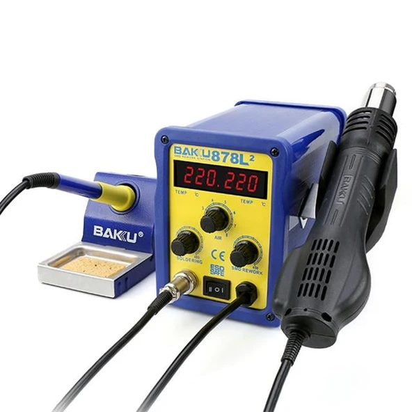 Baku BK-878L2 Digital Isı Ayarlı-Üflemeli Havya - 3
