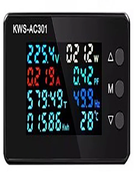 Kws-Ac301 100A Voltmetre Ampermetre Wattmetre 50–300V Kapalı Transformatör