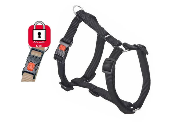 Karlıe Kilitli Göğüs Tasması 25-40cm Siyah ürün görseli