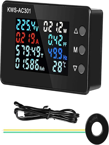 Kws-Ac301 100A Voltmetre Ampermetre Wattmetre 50–300V Kapalı Transformatör - 2