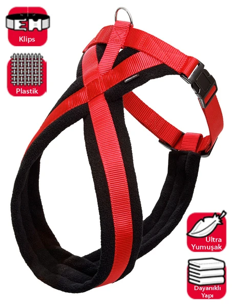 Karlıe Göğüs Tasma Ymş. Gçl. 84-120cm Siyah-kırm. ürün görseli