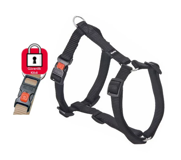 Karlıe Kilitli Göğüs Tasma 45-70cm Siyah ürün görseli