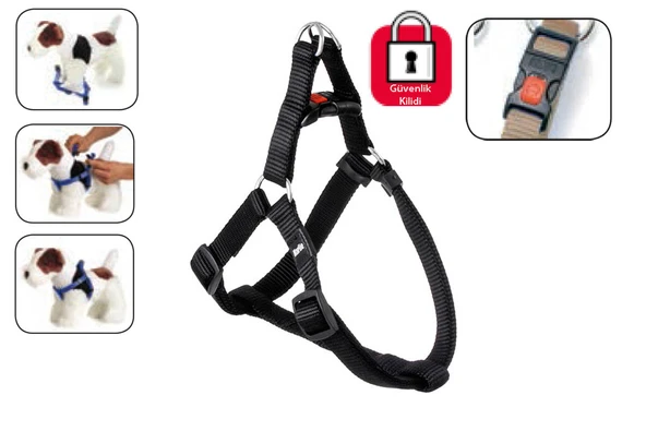 Karlıe Kilitli Göğüs Tasma S/m 35-60cm Siyah ürün görseli