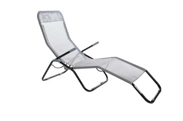 Andoutdoor Tumbona Katlanır Şezlong-Gri