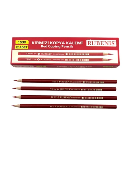 Rubenis Kopya Kırmızı Kalem 1 Düzine (12 Adet)