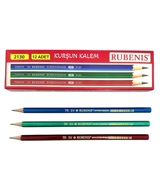 Rubenis Mercanlı Kurşun Kalem 12 Adet (1 Düzine)