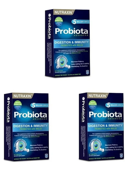 Nutraxin Probiota Advanced 60 Tablet 3'lü ürün görseli