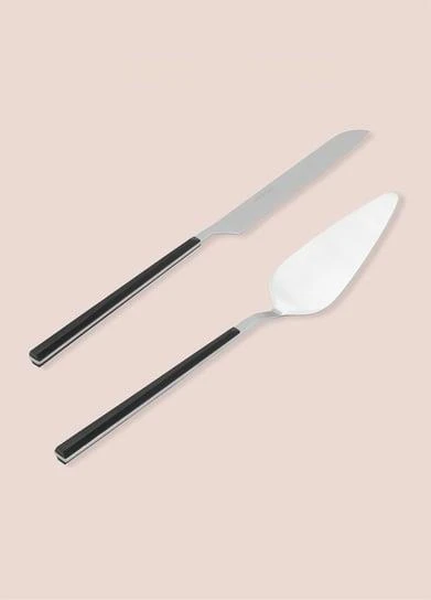 The Mia  Bianco Pasta Servis Takımı Gümüş 2 Parça CKB 0251 - 2