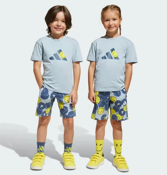adidas Kid's X Smileyworld Summerset Çocuk T-Shirt -Şort Takımı jj3066