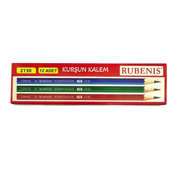 Rubenis Mercanlı Kurşun Kalem 12 Adet (1 Düzine) - 2