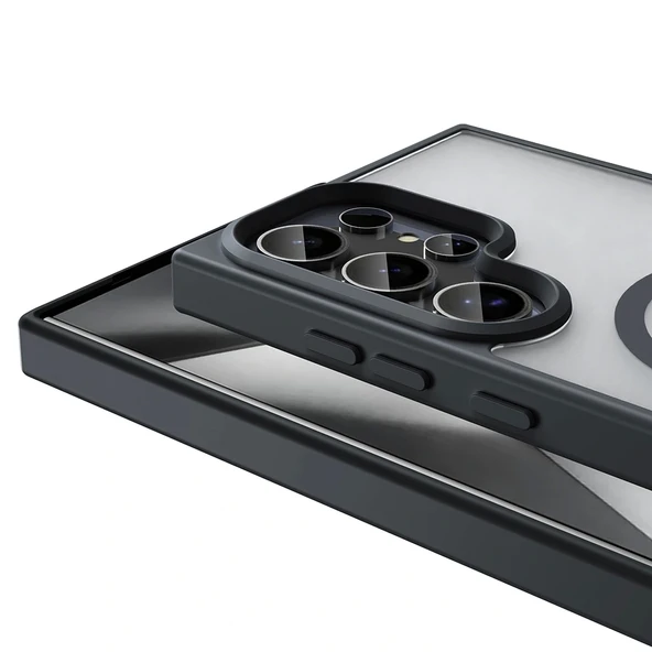 Galaxy S25 Ultra Kılıf Magsafe Şarj Özellikli Mat Leke Yapmayan Arka Yüzey Redclick Sio Kapak - Resim 5