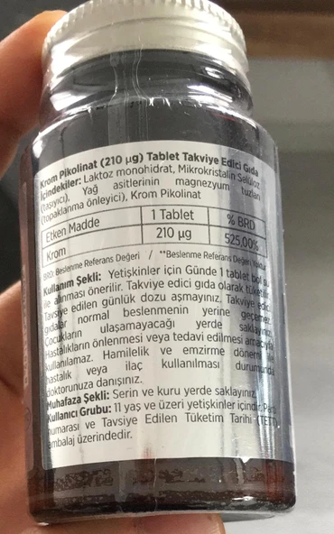 Ersağ Krom Pikolinat Tablet - Resim 6