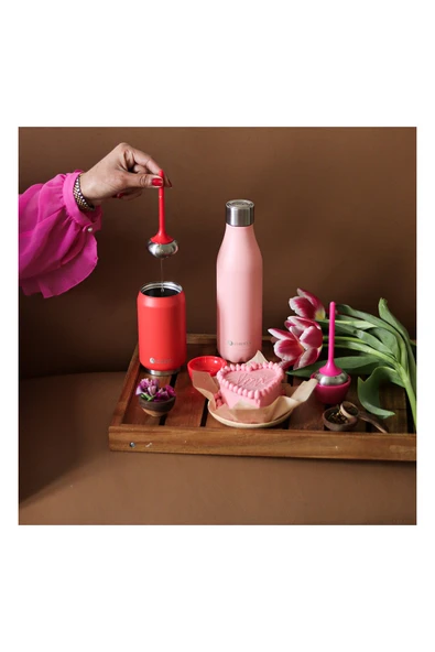 Les Artistes Paris Isı Yalıtımlı Çelik Termos 500ml Pembe  Pembe 500 ML - 2