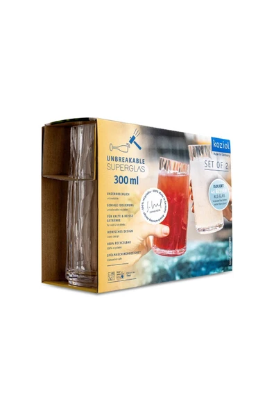 Koziol Superglass 300 Ml 2li Set No:8 Şeffaf - 2