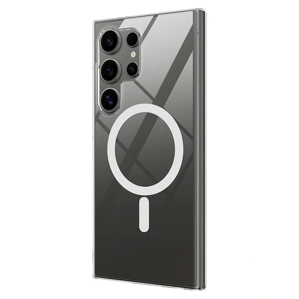 Galaxy S25 Ultra Kılıf Kamera Korumalı Magsafe Sararmayan Sert PC Redclick Porto Kapak - Resim 3