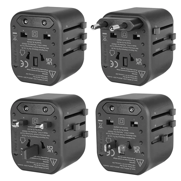 S-link SL-WL024 2-USB 2.4Aı 100-240V Universal Çevirici Priz Adaptör - 2