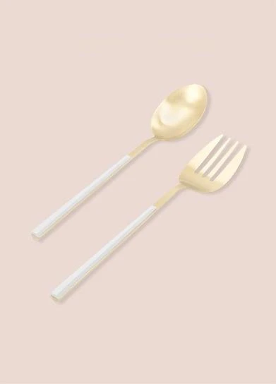 The Mia Bianco Salata Servis Takımı Gold 2 Parça CKB 0247 - 2