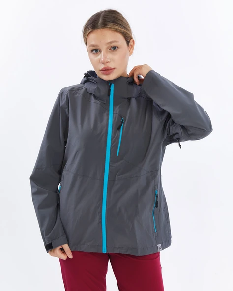 Mapamyumco Windbreaker Kadın Ceket-FÜME - Resim 3