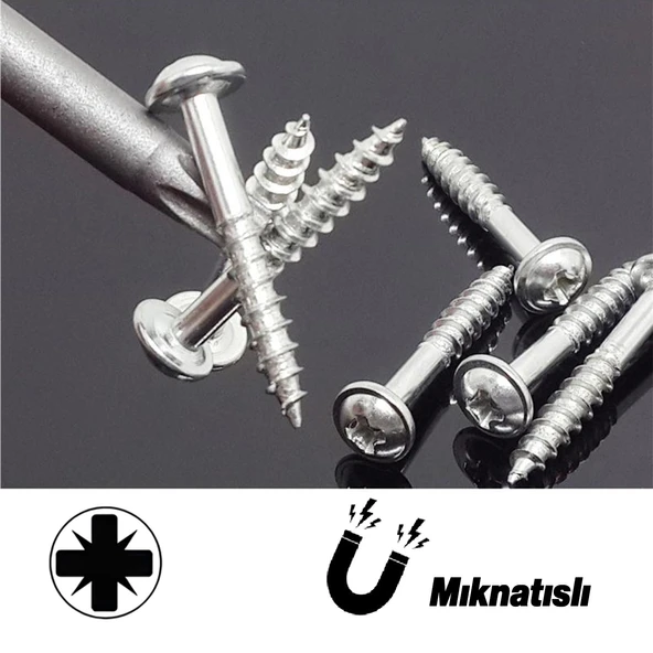 Mıknatıslı Pozidriv Bits Uç PZ2 50 mm 10'lu Set Kutulu Manyetik 1/4" Matkap Ucu 5 cm Uzunluk - 3