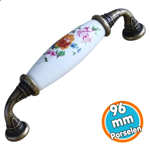 Mobilya Mutfak Çekmece Dolap Kapak Dolabı Kulbu Kulpu Gerçek Porselen Kulpları Beyaz (96 MM-9.6 CM) ürün görseli