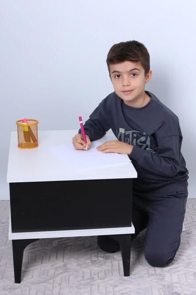 ERKEK ÇOCUK EŞOFMAN TAKIMI KABARTMA ARTİST BASKILI RİBANALI F1 - Resim 3