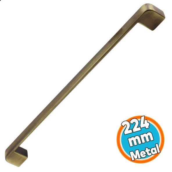 Metal Eskitme Antik Sarı 224 mm Mobilya Mutfak Çekmece Dolap Dolabı Kulpu Kulbu Kulpları Oval ürün görseli