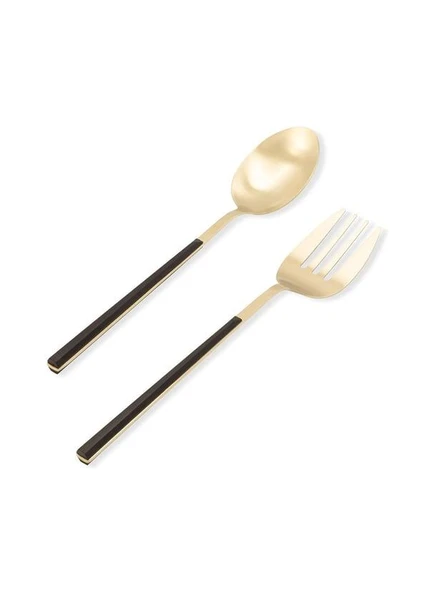 The Mia Bianco Salata Servis Takımı Gold 2 Parça CKB 0248 - 3
