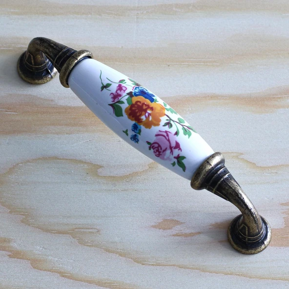 Mobilya Mutfak Çekmece Dolap Kapak Dolabı Kulbu Kulpu Gerçek Porselen Kulpları Beyaz (96 MM-9.6 CM) - Resim 5