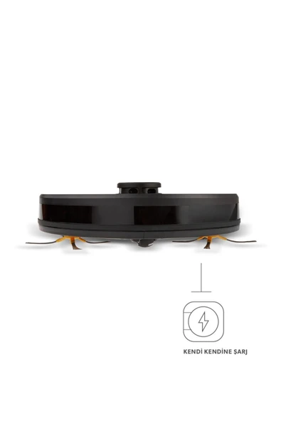 Alex Laser 1282h Moplu Ve Haritalamalı Akıllı Robot Süpürge Siyah - 5