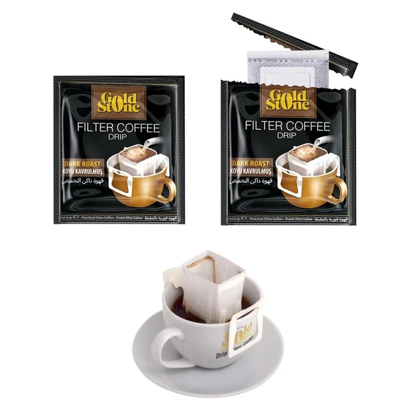 Gold Stone Filtre Kahve - Koyu Kavrulmuş 16 x 8 gr - 2