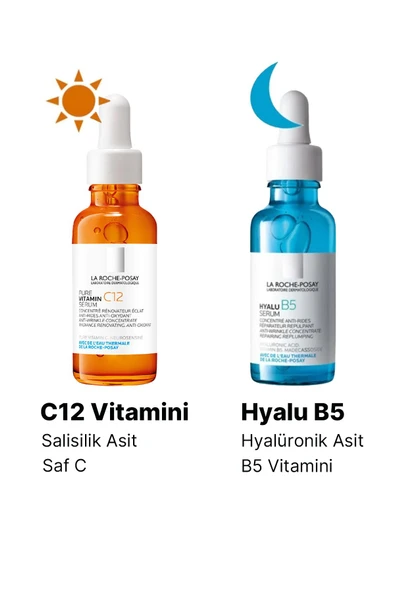 La Roche Posay Hyalu B5 Serum 30 ml + La Roche Posay Saf C12 Vitamini Işıltı Veren Serum 30 ml