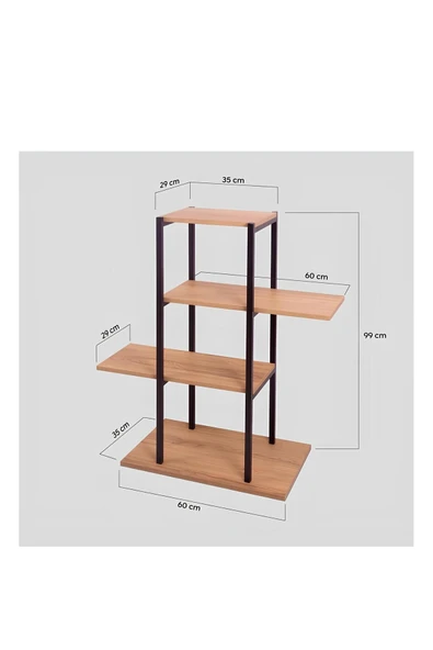 EHFM TİÇARET Ahşap Çiçeklik Saksılık Standı 4 Katlı - 5